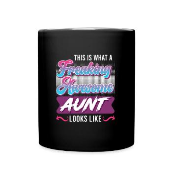 This is what a really cool aunt looks like Best Aunt - Full Colour Mug - black - Front