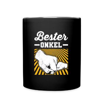 Bester Onkel - Tasse einfarbig - Schwarz - Vorne