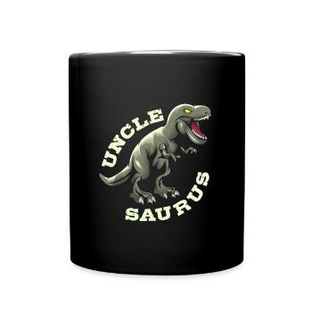 Onkel Saurus - Tasse einfarbig - Schwarz - Vorne