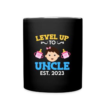 Level up to Uncle 2023 Uncle 2023 - Full Colour Mug - black - Front