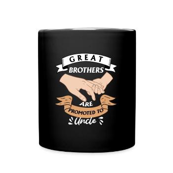 Les grands frères sont promus oncle - Mug uni - noir - Devant