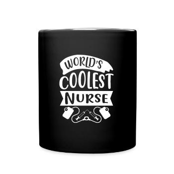 World's Coolest Nurse - Full Colour Mug - black - Front