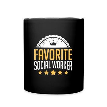 Caregiver You are my favorite social worker - Full Colour Mug - black - Front