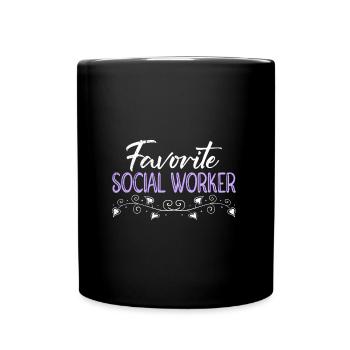 Supervisor you are the best social worker - Full Colour Mug - black - Front