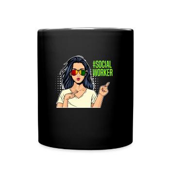Africa I am a social worker - Full Colour Mug - black - Front
