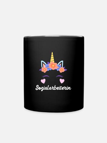 Ich bin einzigartig ich bin Sozialarbeiterin - Tasse einfarbig - Schwarz