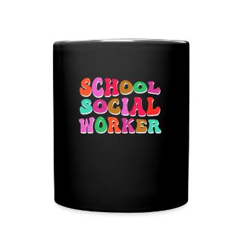 Supervisor at a school Social worker - Full Colour Mug - black - Front