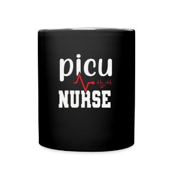 Picu Krankenschwester - Tasse einfarbig - Schwarz - Vorne