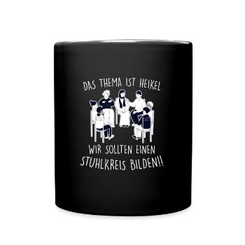 Social Work Chair Circle Group Social Workers - Full Colour Mug - black - Front