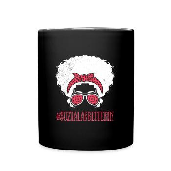 Sozialarbeiter Ich bin Sozialarbeiterin - Tasse einfarbig - Schwarz - Vorne