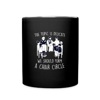 Social Work Chair Circle Group Social Workers - Full Colour Mug - black - Front