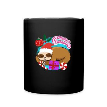 Noël paresseux Joyeux Noël - Mug uni - noir - Devant