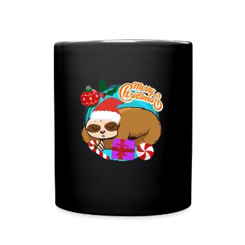 Noël paresseux Joyeux Noël - Mug uni - noir - Devant