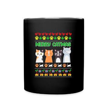 Miaou Noël moche Noël Weihnachten - Mug uni - noir - Devant