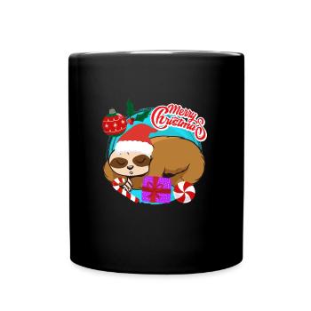 Noël paresseux Joyeux Noël - Mug uni - noir - Devant
