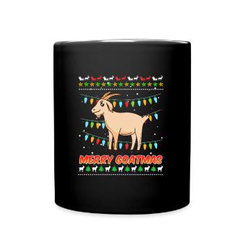 Joyeux Goatmas Chèvre Noël Noël moche - Mug uni - noir - Devant