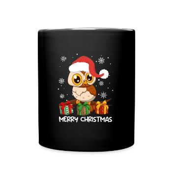 Joyeux Noël Hibou Noël - Mug uni - noir - Devant