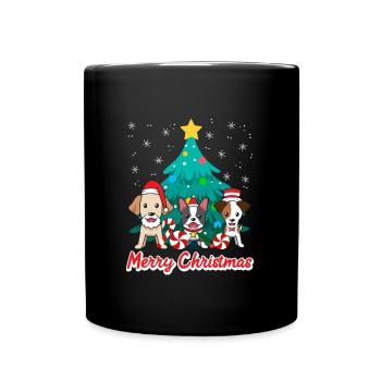 Chiens Noël Joyeux Noël Propriétaires de chiens - Mug uni - noir - Devant