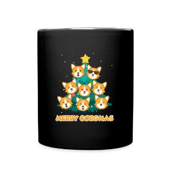 Joyeux Corgmas Chiens Noël Welsh Corgi - Mug uni - noir - Devant