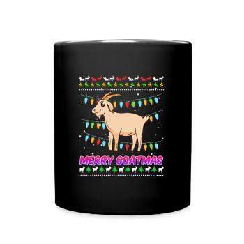 Joyeux Goatmas Chèvre Noël Noël moche - Mug uni - noir - Devant