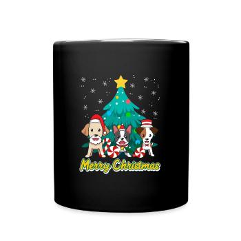 Chiens Noël Joyeux Noël Propriétaires de chiens - Mug uni - noir - Devant