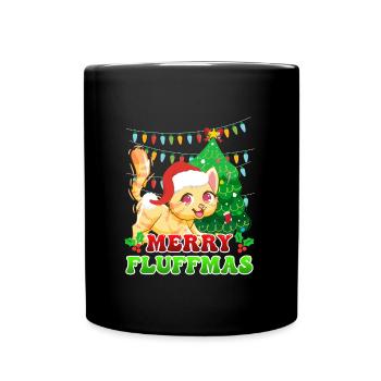 Joyeux Noël des chats de Fluffma - Mug uni - noir - Devant