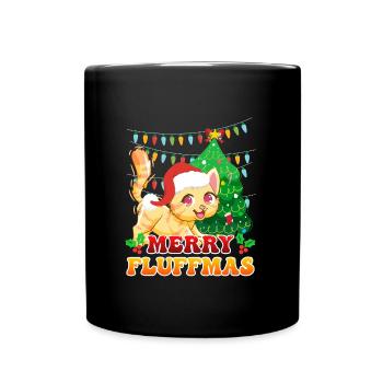 Joyeux Noël des chats de Fluffma - Mug uni - noir - Devant