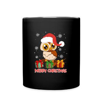 Joyeux Noël Hibou Noël - Mug uni - noir - Devant