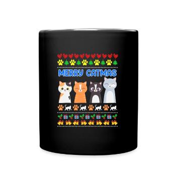 Miaou Noël moche Noël Weihnachten - Mug uni - noir - Devant
