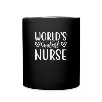 Worlds Coolest Nurse - Full Colour Mug - black - Front