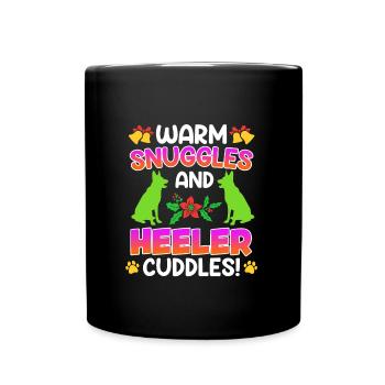 Australian Cattle Dog Warm Snuggles and Heeler - Tasse einfarbig - Schwarz - Vorne