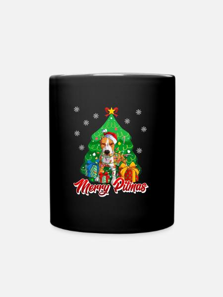 Joyeux Pitmas Pitbull Noël Stefford - Mug uni - noir
