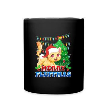 Joyeux Noël des chats de Fluffma - Mug uni - noir - Devant