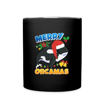 Merry Orcamas Orca Wal - Tasse einfarbig - Schwarz - Vorne