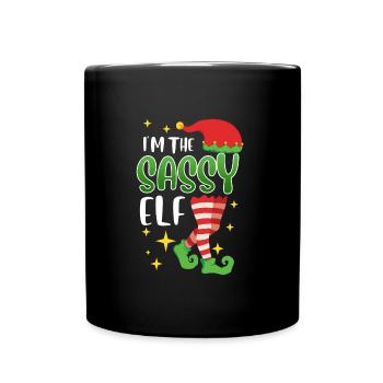 Elfe effronté Je suis l’elfe impertinent Nicolas - Mug uni - noir - Devant