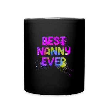 Die beste Nanny der welt Beste Tagesmutter - Tasse einfarbig - Schwarz - Vorne