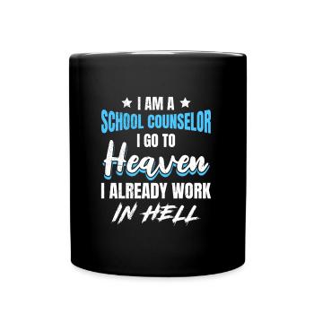 I work in hell School companion - Full Colour Mug - black - Front