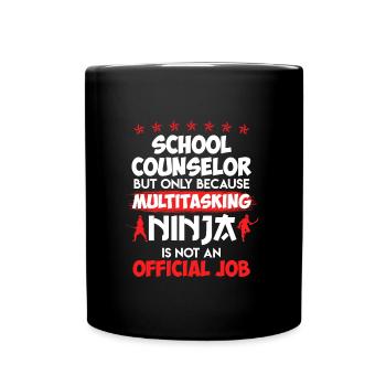 Multitasking Ninja ist kein Job Schulbegleiter - Tasse einfarbig - Schwarz - Vorne