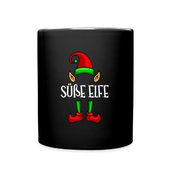 Mignon Elfe Petite amie Femme Noël Elfe Dames - Mug uni - noir - Devant