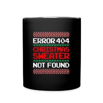 Erreur de chemise de Noël laide - Mug uni - noir - Devant