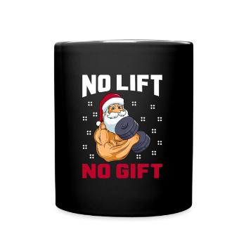 St. Nicholas with dumbbells No Lift no Gift - Full Colour Mug - black - Front