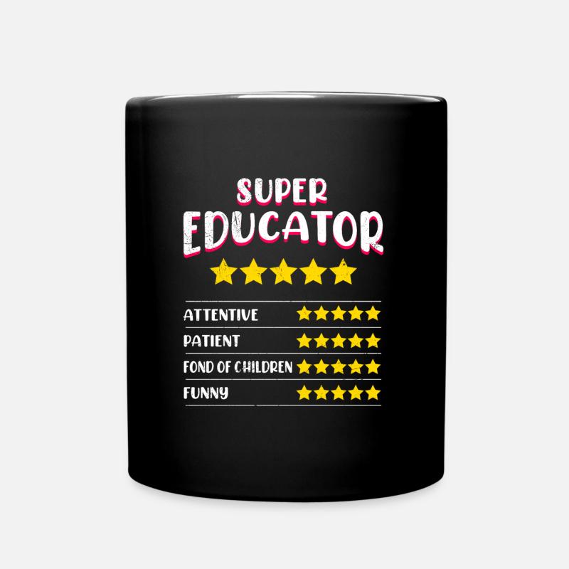 Kindergarten Definition Super Erzieher - Tasse einfarbig - Schwarz