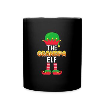 Opa Elfe Grandpa Elf - Full Colour Mug - black - Front