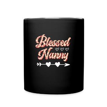 Blessed Nanny you are the best childminder - Full Colour Mug - black - Front