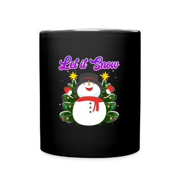 Let it Snow Snowman Noël - Mug uni - noir - Devant