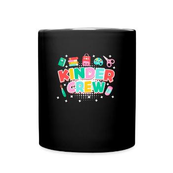 Kinder Crew meine Gruppe im Kindergarten - Tasse einfarbig - Schwarz - Vorne