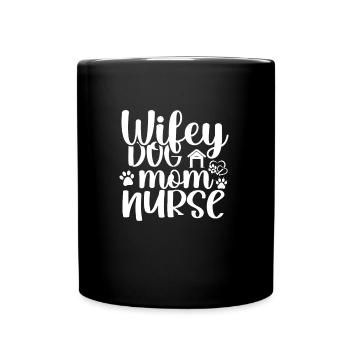Femme Mère Chien amoureux - Mug uni - noir - Devant