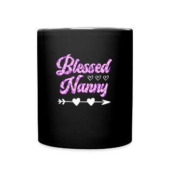 Blessed Nanny du bist die beste Tagesmutter - Full Colour Mug - black - Front