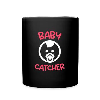 Baby catcher Je suis la sage-femme - Mug uni - noir - Devant