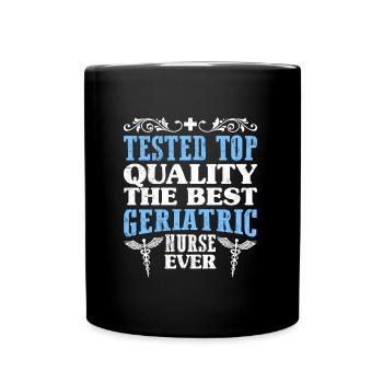 Qualité supérieure la meilleure infirmière gériatrique - Mug uni - noir - Devant